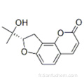 2H-Furo [2,3-h] -1-benzopyran-2-one, 8,9-dihydro-8- (1-hydroxy-1-méthyléthyl) CAS 3804-70-4